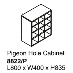  SHINEC Pigeon Hole Cabinet 8822/P (Cherry)