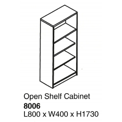  SHINEC Open Shelf Cabinet 8006 (Cherry)