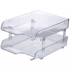  KAPAMAX Crystal Paper Tray, 2-Tiers