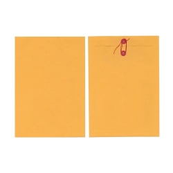 BESFORM Gold Kraft Envelope, String Button 9x12.75" 3's