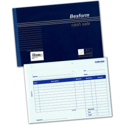  BESFORM Cash Sale Pad, 25 x 2-ply NCR