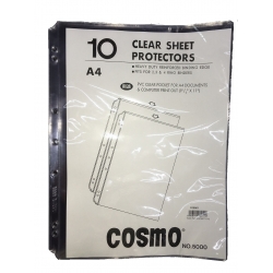  COSMO 7-Hole Clear Pocket Refill, A4 10's