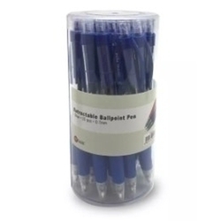  Bundle Sale - POP BAZIC Retractable Ball Pen, 0.7mm 25's (Blue)