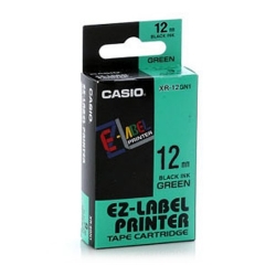  CASIO EZ-Labelling Tape 12mm (Black on Green)