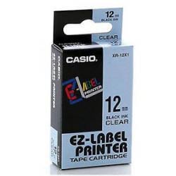  CASIO EZ-Labelling Tape 12mm (Black on Clear)