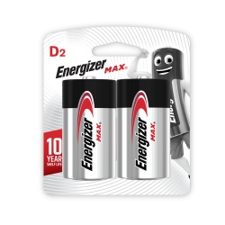  ENERGIZER Max D Battery, 2's