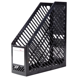  DELI Plastic Magazine Holder 3'', Black (D9841)