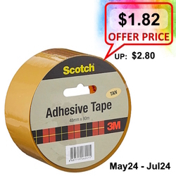  SCOTCH Packaging Tape 3450T, 48mmx80m (Tan)