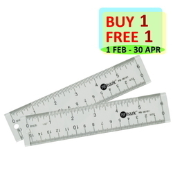  POP BAZIC Acrylic Ruler PB06101, 15cm