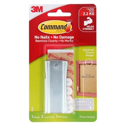  3M Command™ Metal Universal Picture Hanger, 17047 (1 Hanger/2 Large Strips/2 Mini Strips)