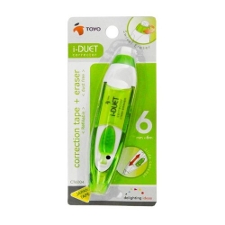  TOYO i-DUET Correction Tape + Eraser CTR6004R, 6mm x 6m