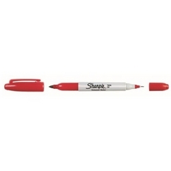  SHARPIE Twin Tip Permanent Marker (Red)