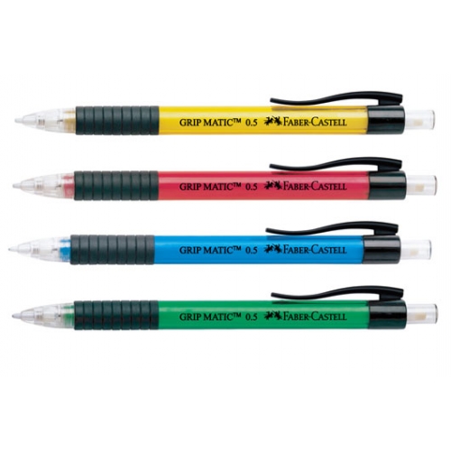 0.5mm Pack of 3 Blue Barrel Faber-Castell Grip Matic Mechanical Pencil