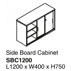  SHINEC Side Board Cabinet w/Lock 1200 (Grey)