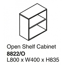  SHINEC Open Shelf Cabinet 8822/O (Cherry)