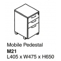  SHINEC Mobile Pedestal w/Lock M21 (Grey)