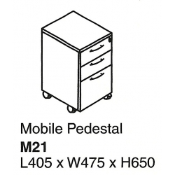  SHINEC Mobile Pedestal w/Lock M21 (Beech)