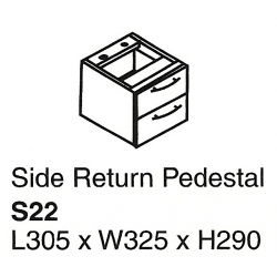  SHINEC Side Return Pedestal S22 (Beech)