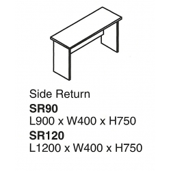  SHINEC Side Return  Table SR90 (Cherry)
