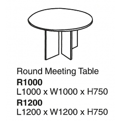  SHINEC Round Meeting Table R1000 (Grey)
