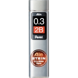  PENTEL Ain Stein 2B Pencil Lead, 0.3mm 15's