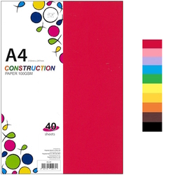  POP ARTZ Construction Paper A4, 100g 40's/Pkt (Assorted Colour)