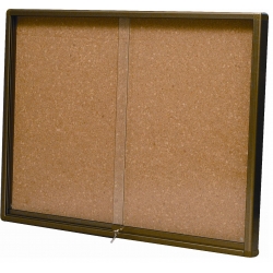 Cork Notice Board w/ Sliding Glass, 3'x5'