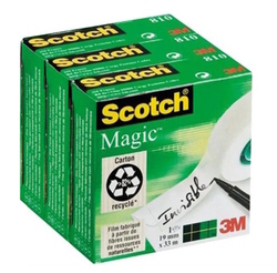  3M Scotch® Magic Transparent Tape 3Rolls, 3/4" x 36YD (810VP)