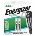  ENERGIZER Rechargeable AAA Battery NH12, 2's