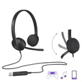  LOGITECH USB PC Headset with Noise-Cancelling Mic (H340)