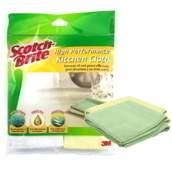  3M Scotch-Brite™ Microfiber Kitchen Cloth 2's, 30cm x 32cm (T109C)