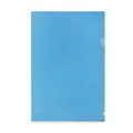  PP L-Shape Clear Folder, A4 12's (Blue)
