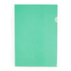  PP L-Shape Clear Folder, A4 12's (Green)