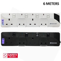  SOUNDTEOH 4-Way Extension Cord PS-004A/6M, 6m