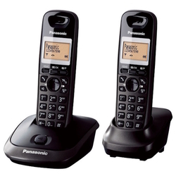  PANASONIC Twin Digital Cordless Phone KX-TG2512CXT (Titanium Black)
