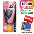  Anniversary Sales - PLUS Flat Clinch Stapler With Staples, Pink (PK 30716)