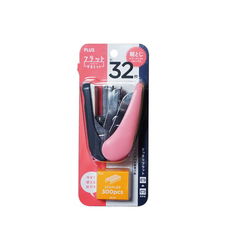  PLUS Flat Clinch Stapler With Staples, Pink (PK 30716)