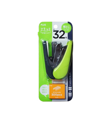  PLUS Flat Clinch Stapler With Staples, Green (GR 30717)