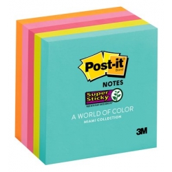  3M Post-it S. Sticky Note, 3x3'' 5 Pad (Miami)