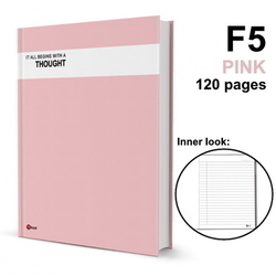  POP BAZIC Hard Cover book, F5 120pg (Pink)