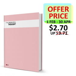  POP BAZIC Hard Cover book, A4 120pg (Pink)