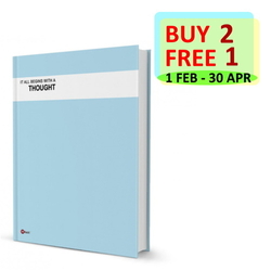  Bundle Sale - POP BAZIC Hard Cover book, A4 300pg (Blue)