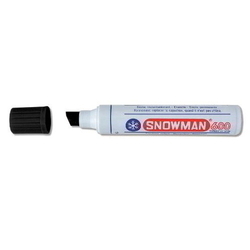  SNOWMAN Jumbo Permanent Marker 600, Chisel Tip (Black)