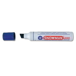  SNOWMAN Jumbo Permanent Marker 600, Chisel Tip (Blue)