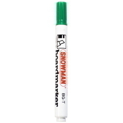  SNOWMAN Whiteboard Marker BG-12T, Chisel Tip (Green)