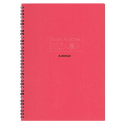  AZONE Team Ring Notebook, A4 (Red)
