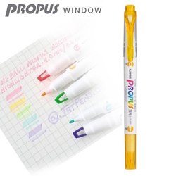 UNI Propus Window Twin Tip Soft Colour Highlighter PUS-102T (Bright Yellow) UNI Propus Window Twin Tip Soft Colour Highlighter PUS-102T (Bright Yellow)