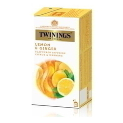  TWININGS Lemon & Ginger Teabags 1.5g x 25's