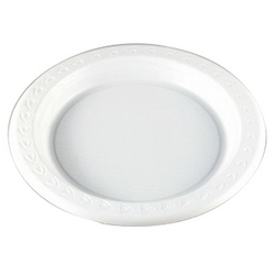  White Plastic Plate 7", 18cm x 50's
