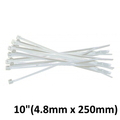  Cable Tie 10", 4.8mm x 250mm/100's (White)